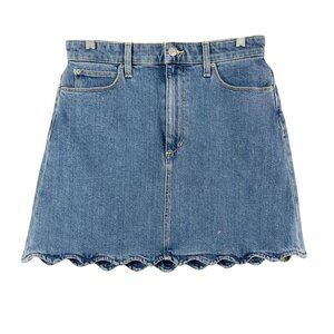 Joes Jeans The Bella High Rise Jean Skirt Medium Wash Scalloped - Size 26